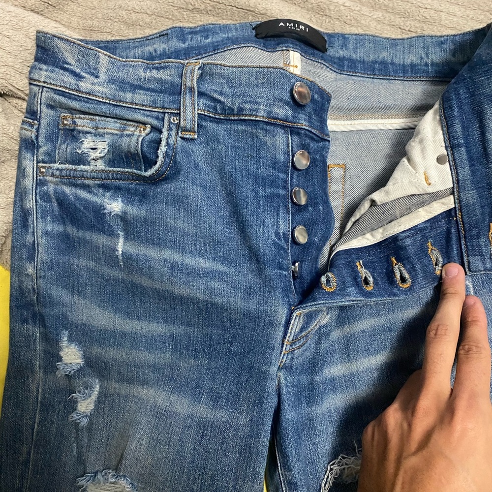 Distressed Blue Jeans - Picture 5 of 5